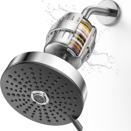 Filtered Shower Head COMBO – for Healthier Skin & Hair | 3 Mode High Pressure Shower Heads with 25-Stage Filtration | Removes 99.947% Chlorine & Heavy Metals | Shower Head with Filters - Chrome